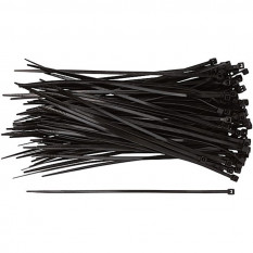 2.5X100 black (100шт) Хомут стяжка кабельная нейлоновая неразъемная