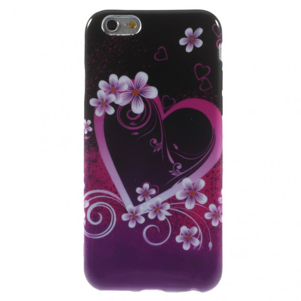 TPU Чехол накладка с рисунком для iPhone 6, 6S (Сердце)