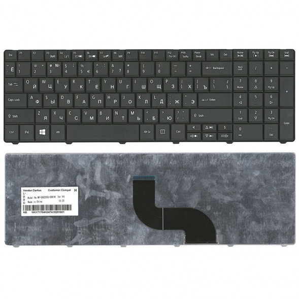 Клавиатура для ноутбука Acer Aspire E1-521 E1-531 E1-571 (черная)