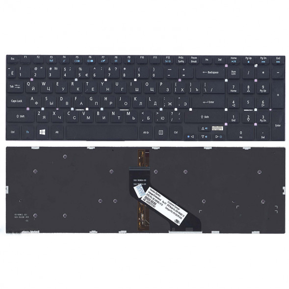 Клавиатура с подсветкой для ноутбука Acer Aspire 5755 5755G 5830 5830G 5830T 5830TG (черная)