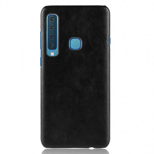 Чехол Litchi Texture под кожу для Samsung Galaxy A9 (2018) (черный)