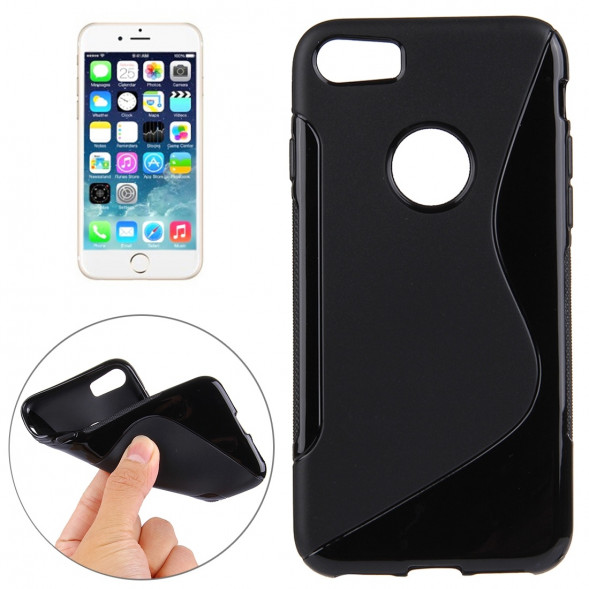 Антискользящий чехол накладка для iPhone 7 (Черный)