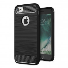 Чехол накладка Carbon Fibre для iPhone 7 / iPhone 8 (черный)