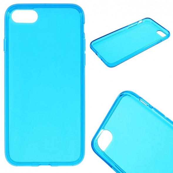 Силиконовый TPU накладка чехол для iPhone 7 (Синий)