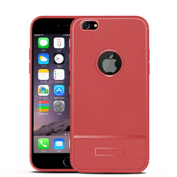 Чехол накладка Litchi для iPhone 6s Plus / 6 Plus (красный)