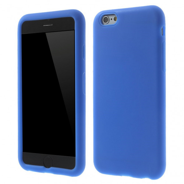 Силиконовый чехол накладка для iPhone 6, 6S (Синий)