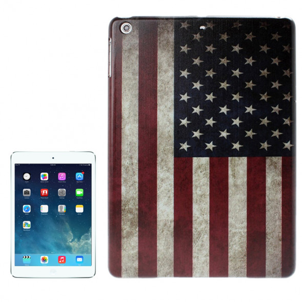 Пластиковый чехол накладка с рисунком для iPad Air (Ретро флаг USA)