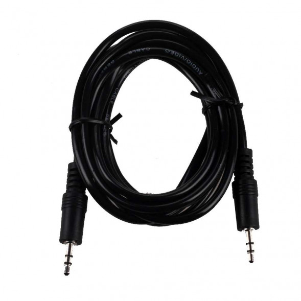 Кабель AUX Jack 3,5mm - Jack 3,5mm Perfeo J2103 2.0м, круглый (чёрный)
