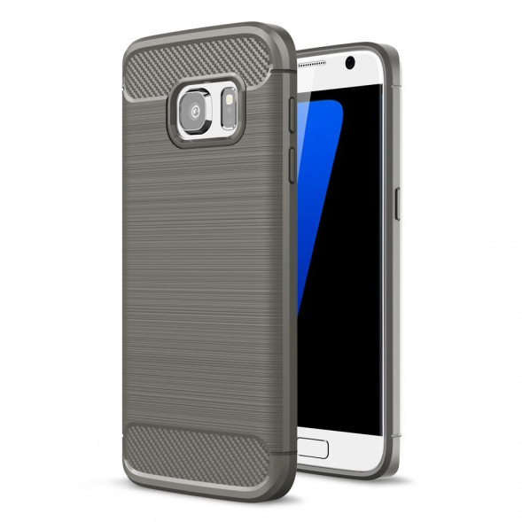 Чехол Carbon Fiber для Samsung Galaxy S6 G920 (серый)