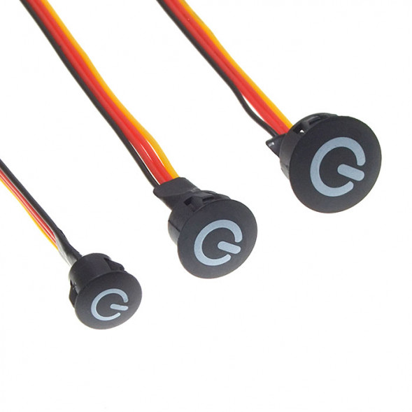 Кнопка сенсорная BTS 24V BLACK ф16 Self-locking
