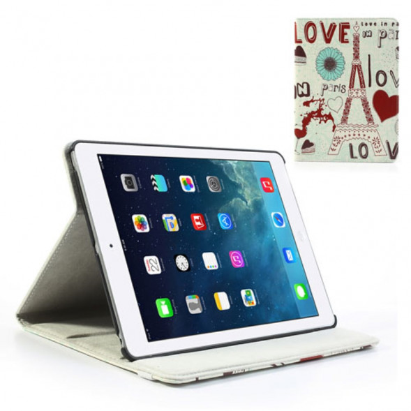Чехол книжка с рисунком для iPad Air (Люблю Париж)