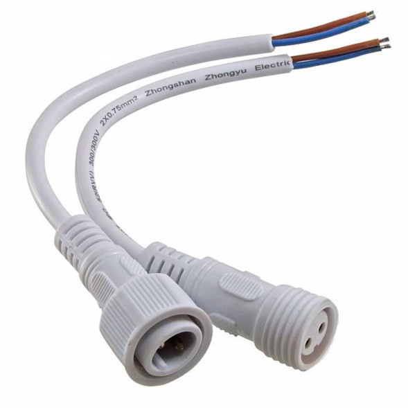 Герметичный разъем 2pin WP L=40 D=21.5mm 2*0.75mm2