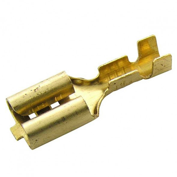 DJ622-D6.3B Наконечник плоский неизолир (10 штук)