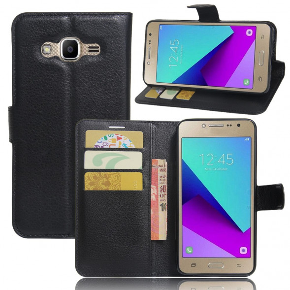 Чехол с визитницей для Samsung Galaxy J2 Prime SM-G532F G530 G531 (черный)