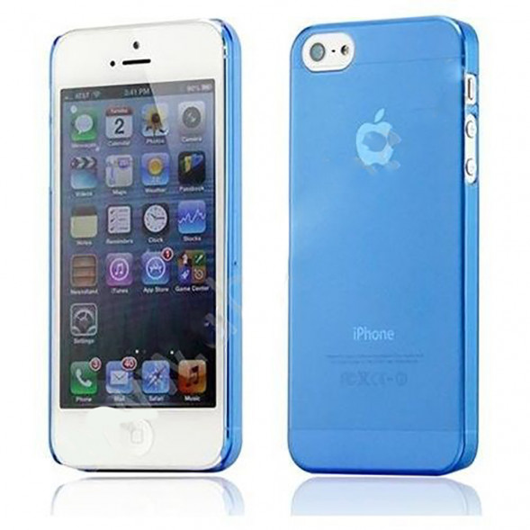 Ультра-тонкий чехол для iPhone 5, 5S (Синий)