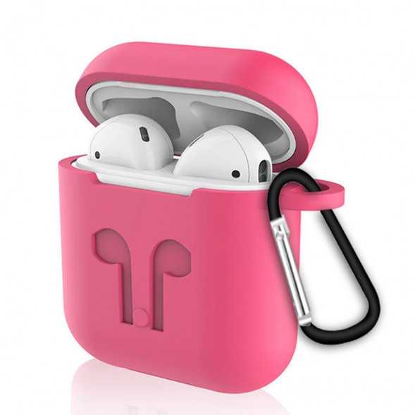 Силиконовый чехол для наушников Apple AirPods Shock Proof (розовый)