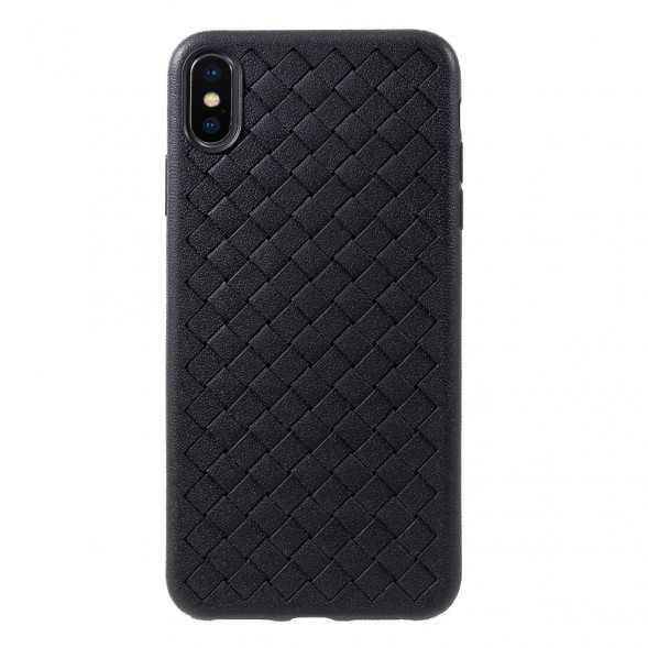 Плетеный чехол для iPhone XS Max (черный)